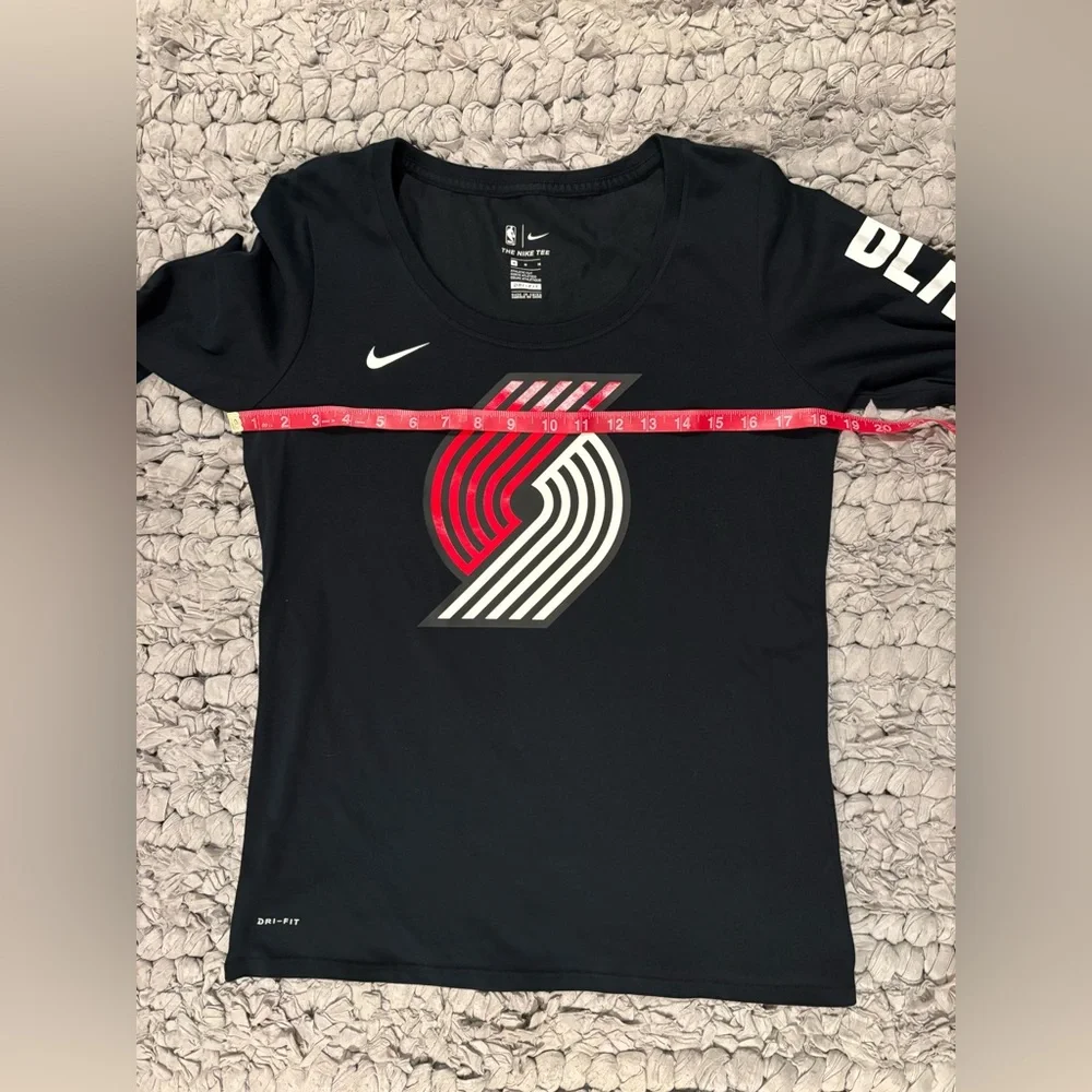 Nike Black NBA Portland Blazers Dri-FIT Athletic Cut Long Sleeve T-Shirt